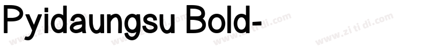 Pyidaungsu Bold字体转换